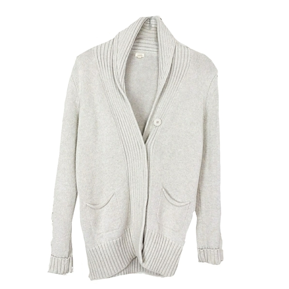 J. Crew Other - J. Crew Light Gray Shawl Collar Button Cardigan